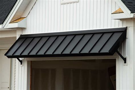 sheet metal awning|residential metal awnings for doors.